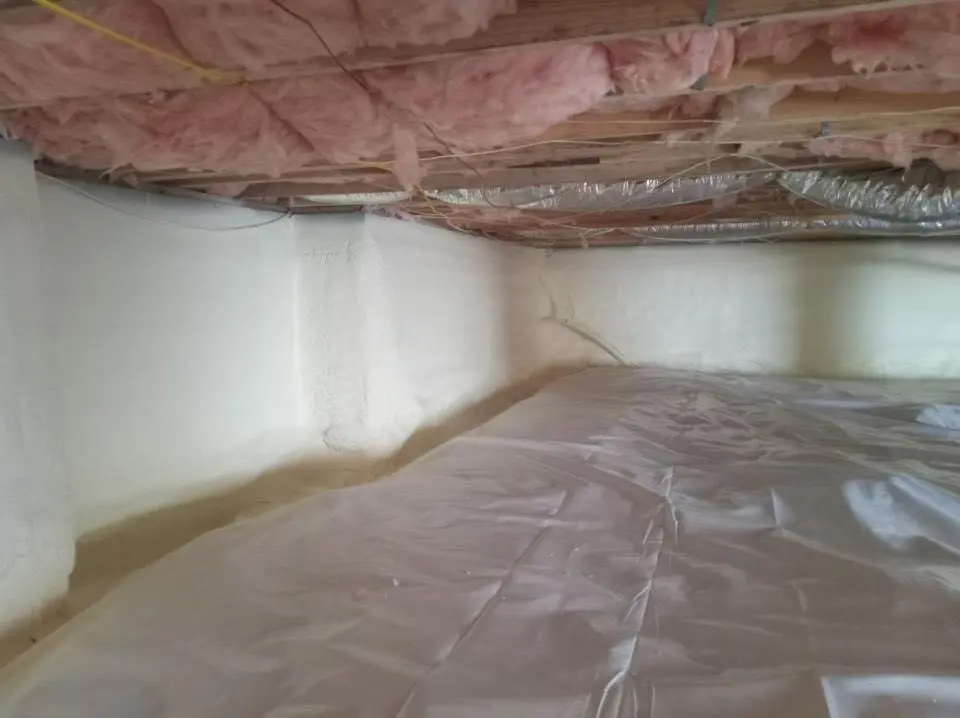 Crawl space encapsulation with closed-cell spray foam for Spray Foam Roofing in Wildwood